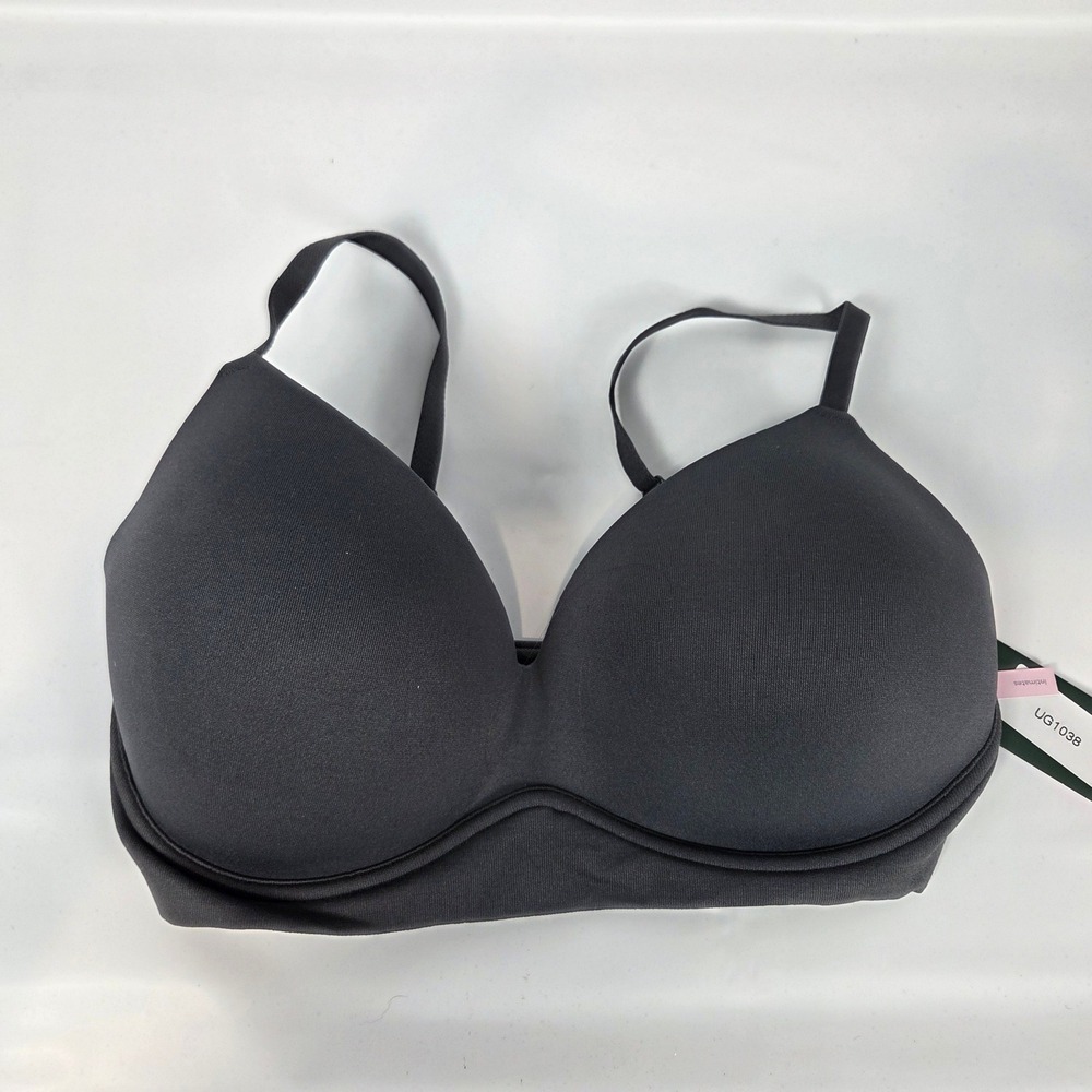 Intimates 38C Black Underwire Molded Cup T-Shirt Bra Minimalist NWT